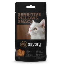 Ласощі для котів Savory Cats Snacks Pillows Sensitive для котів із чутливим травленням, 60 г