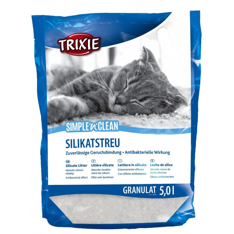 Наповнювач Trixie Simple'n'Clean Silicate Litter для кішок силікагелевий, 5 л (4026)