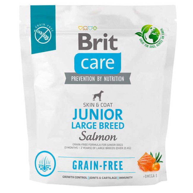 Brit Care GF Junior Large Breed Salmon та Potato 3 кг сухий корм для цуценят з лососем