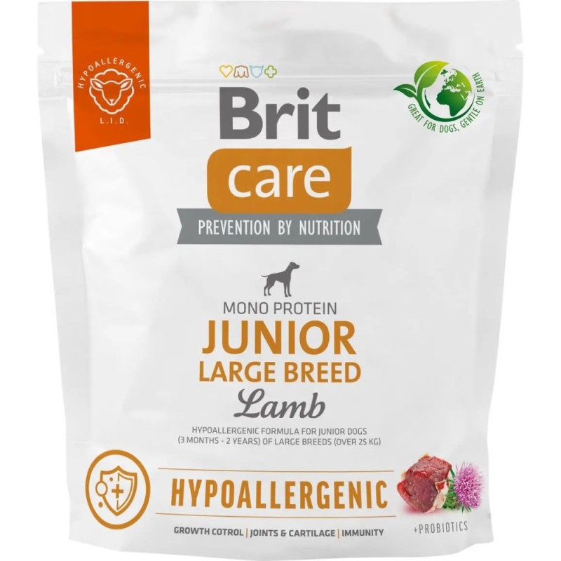 Brit Care Hypoallergenic Junior Large Lamb гіпоалергенний 1 кг сухий корм для цуценят з ягням