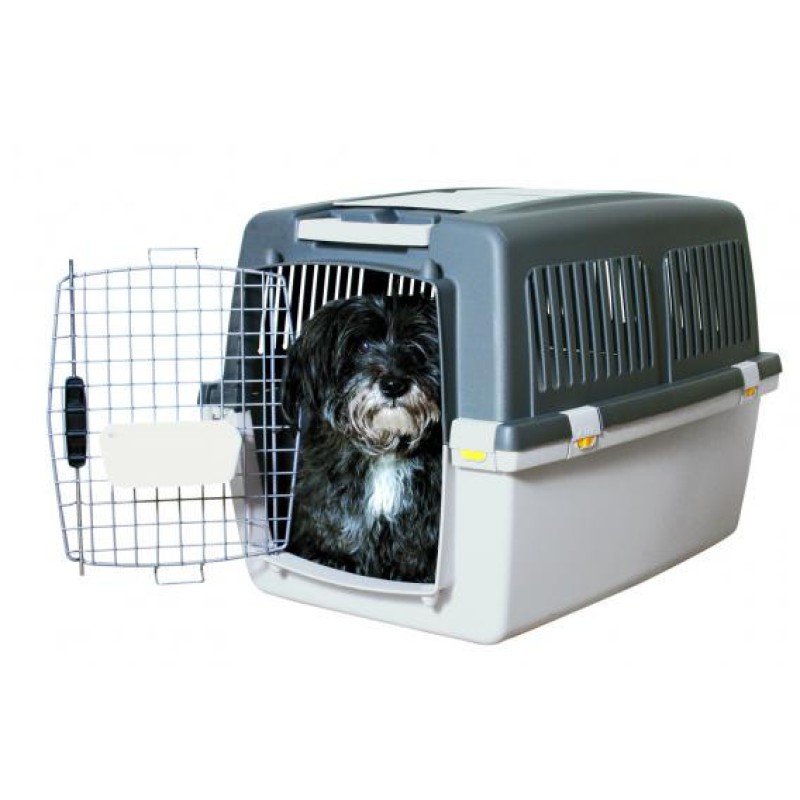 Контейнер-перенесення для собак вагою до 25 кг Trixie «Gulliver 5» 58 x 60 x 79 см (сіра)