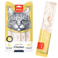 Wanpy Creamy Lickable Treats Chicken кремове рідке ласощі з куркою для котів, 5×14 г