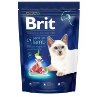 Brit Premium Sensitive Lamb 1.5 кг сухой корм для котов с чувствительным пищеварением с ягненком