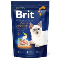 Brit Premium Indoor Chicken 1.5 кг сухой корм для кошек живущих в помещении с курицей
