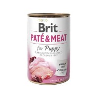 Влажный корм Brit Pate Meat Dog Puppy 400 г для щенков паштет с курицей и индейкой