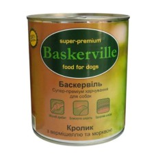 Вологий корм для собак Baskerville Кролик з вермішеллю та морквою 800 г
