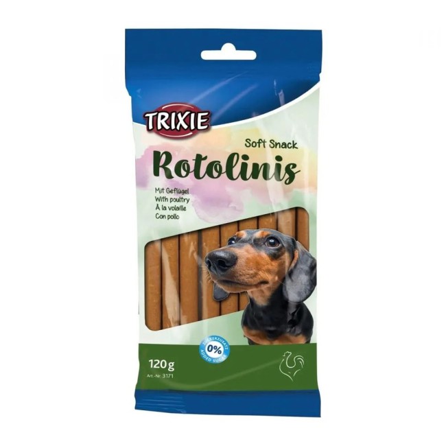 Ласощі для собак Trixie Rotolinis, з м'ясом домашньої птиці 120 г (3171)