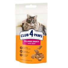 Клуб 4 Лапи Premium Подушечки зі смаком яловичини для котів, 60 г