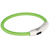 Нашийник Trixie Safer Life USB Flash Light Ring для собак, що світиться, 35 см зелений (12700)
