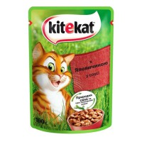 Влажный корм Kitekat для кошек с говядиной в соусе 28*85 г
