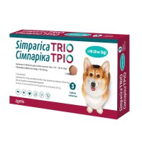 Сімпарика Тріо, для собак, від бліх та кліщів від 10,1-20 кг (1таб)