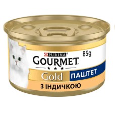 Влажный корм Gourmet Gold для кошек паштет с индейкой 24x85 г