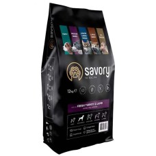 Savory Medium Turkey Lamb 12 кг сухий корм для собак середніх порід з індичкою та ягням