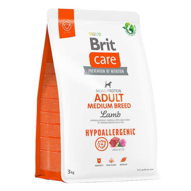 Brit Care Medium Hypoallergenic Breed Lamb 3 кг сухой гипоаллергенный корм для собак средних пород с ягненком