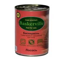 Вологий корм Baskerville для кішок з лососем 400 г