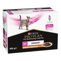 Purina Veterinary Diets UR Urinary Feline 10х80 г вологий корм для кішок при захворюваннях нижніх сечовивідних шляхів із куркою