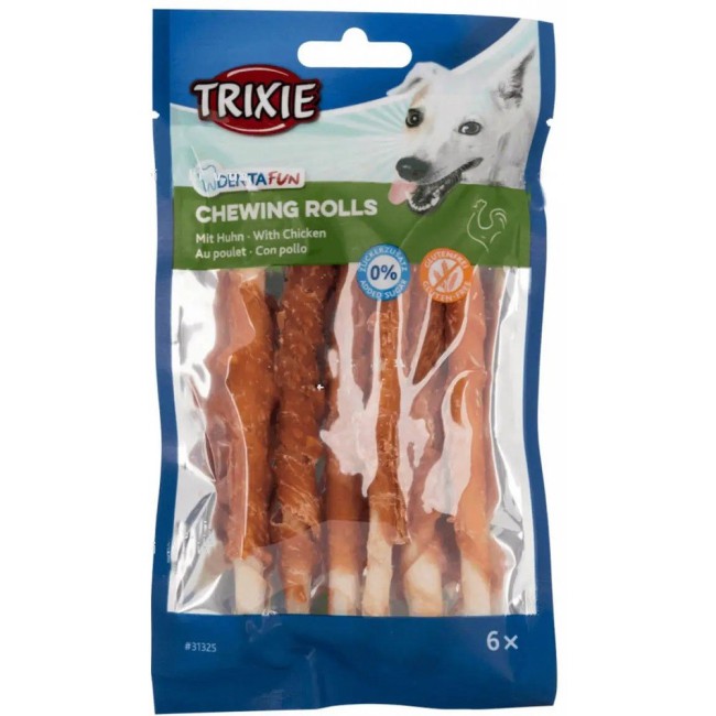 Лакомство для собак Trixie DENTAfun Палочка для чистки зубов, курица, 12 см, 6 шт., 70 г (31325)