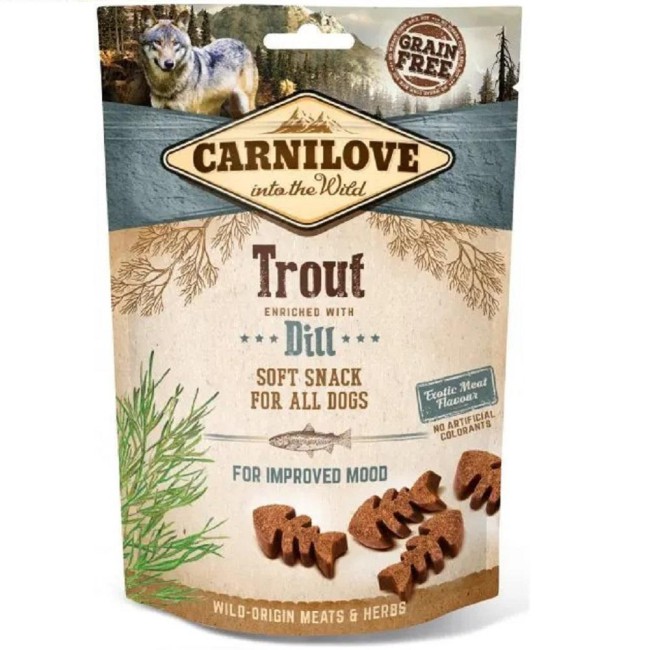 Ласощі Carnilove Dog Semi Moist Snack Trout with Dill для собак з фореллю та кропом 200 г (111372)