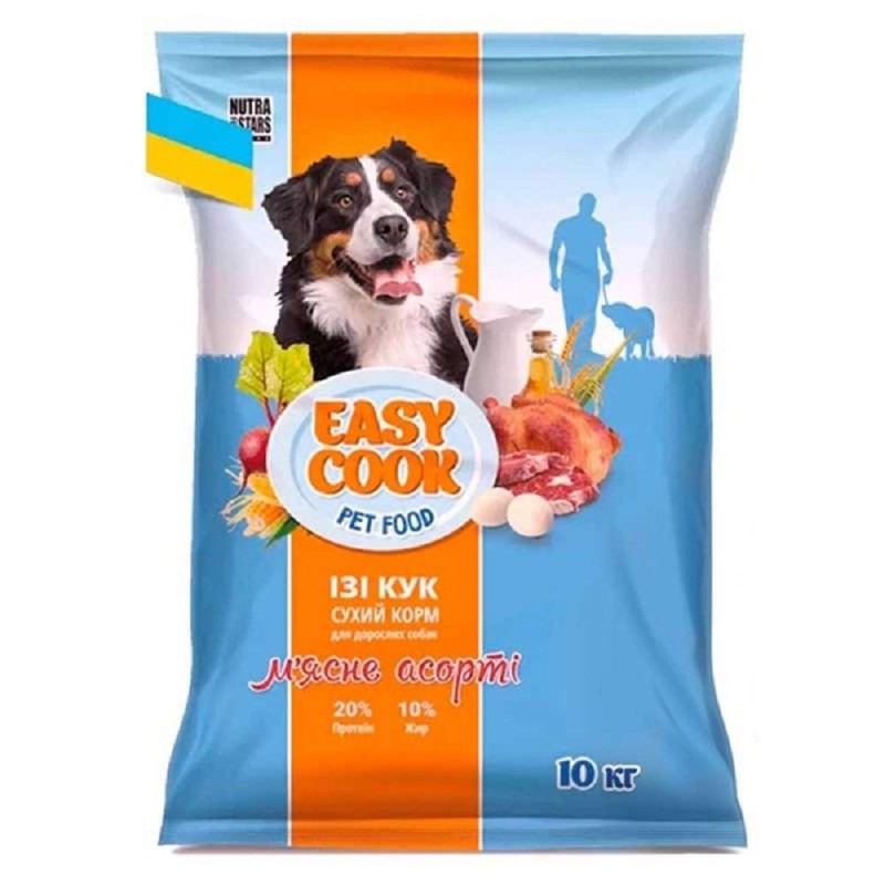 Nutra 5 stars Easy Cook DOG 10 кг сухий корм для собак м'ясне асорті