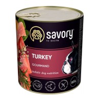 Savory Dog Gourmand Turkey для собак с индейкой 800 г