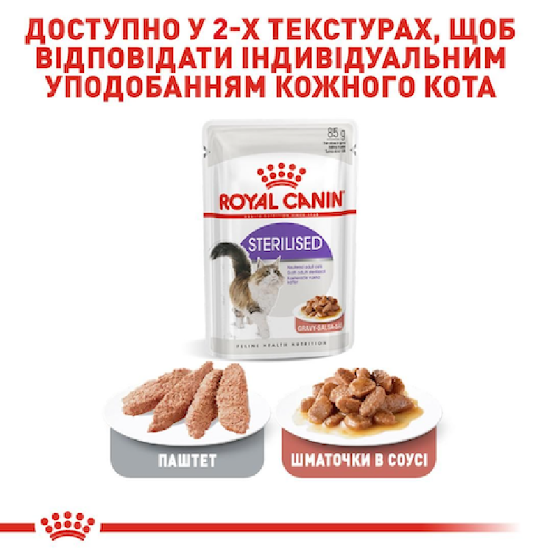 Royal Canin Sterilised Jelly 12х85 г вологий корм для стерилізованих кішок в желе
