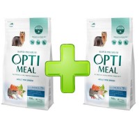 Акція Optimeal Mini Adult Salmon 700 г +700г сухий корм для собак мініатюрних порід із лососем