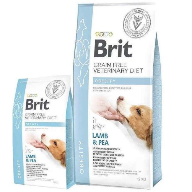 Brit VD Obesity Dog 12 кг сухий корм для собак з ягням та горохом