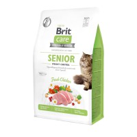 Brit Care GF Senior Weight Control 400 г сухий корм для кішок з куркою