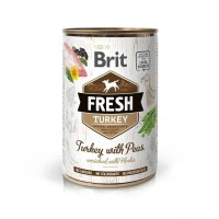 Влажный корм Brit Fresh Turkey Peas 400 г для собак с индейкой и горошком
