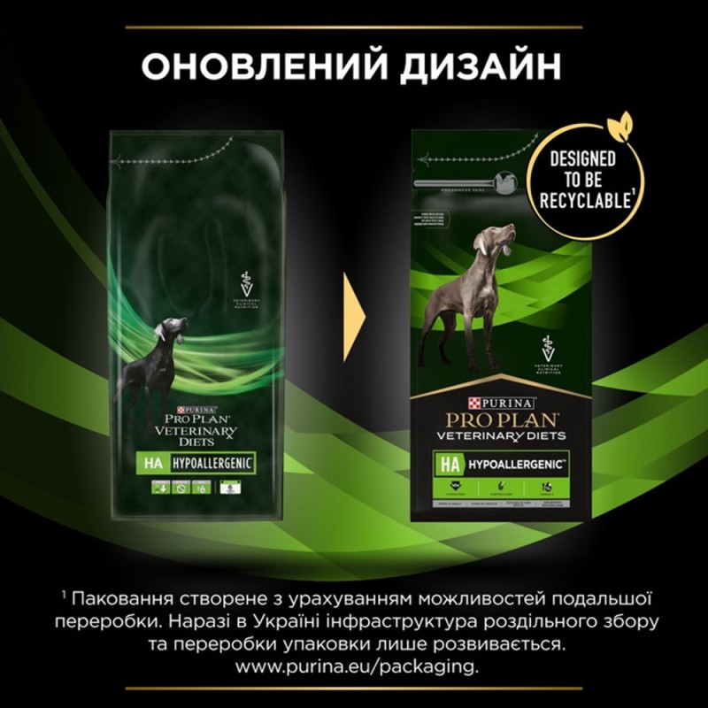 Purina Veterinary Diets HA Hypoallergenic Canine 1.3 кг сухий корм для собак при харчовій алергії