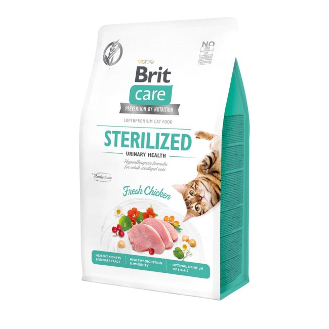 Brit Care Cat GF Sterilised Urinary Health 400 г сухой корм для стерилизованных кошек с курицей