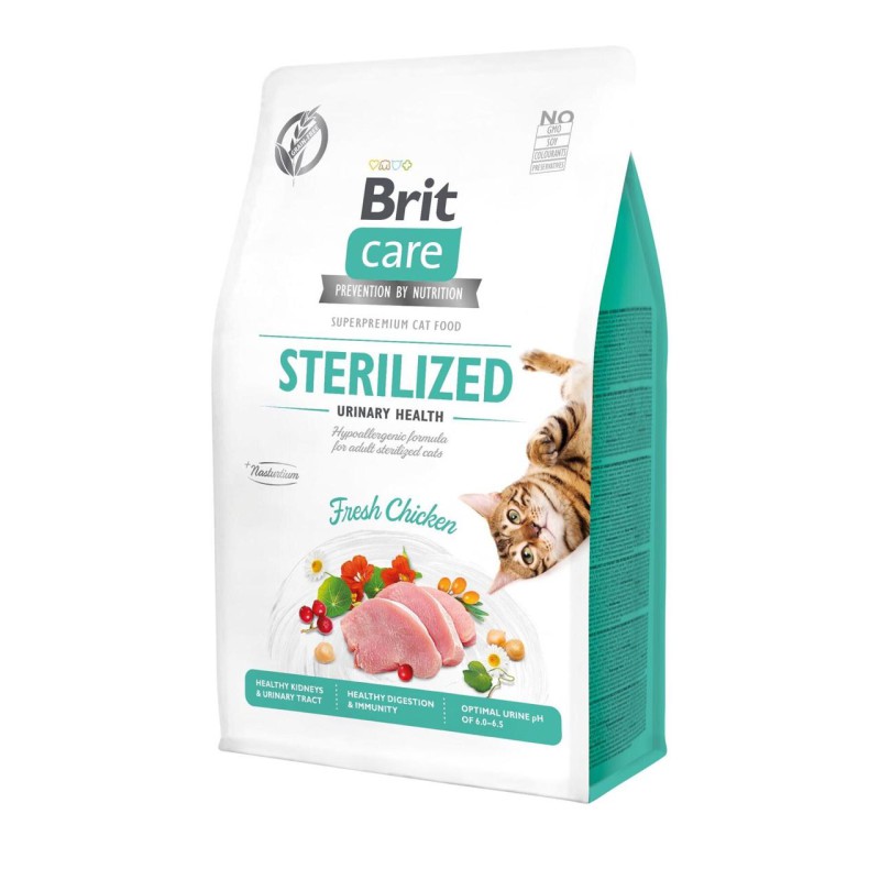 Brit Care Cat GF Sterilised Urinary Health 400 г сухий корм для стерилізованих кішок з куркою