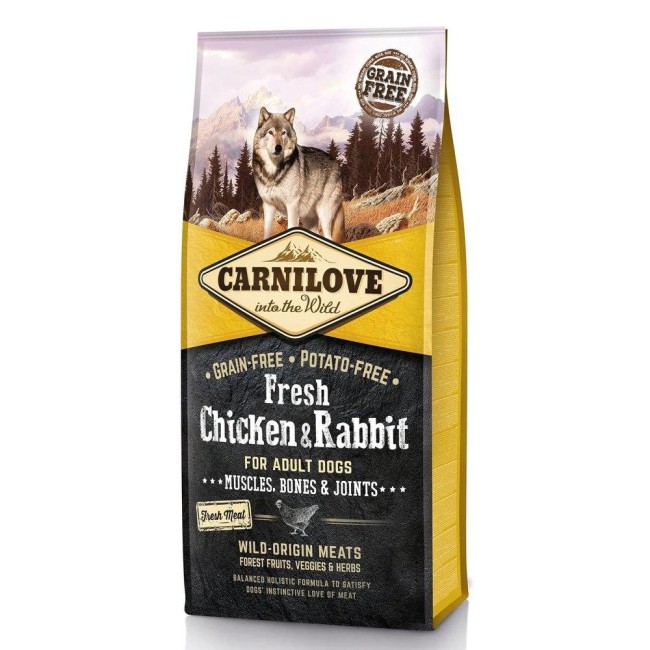 Carnilove Fresh Chicken & Rabbit for Adult для собак усіх порід, з куркою та кроликом 12 кг