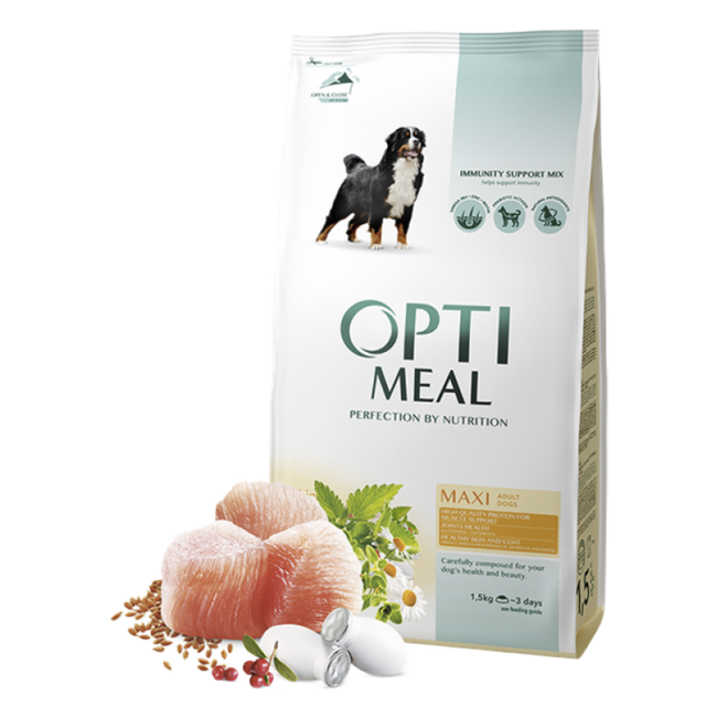 Optimeal Maxi 4 кг сухий корм для собак великих порід із куркою