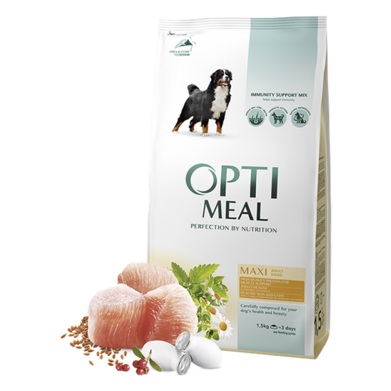 Optimeal Maxi 4 кг сухий корм для собак великих порід із куркою