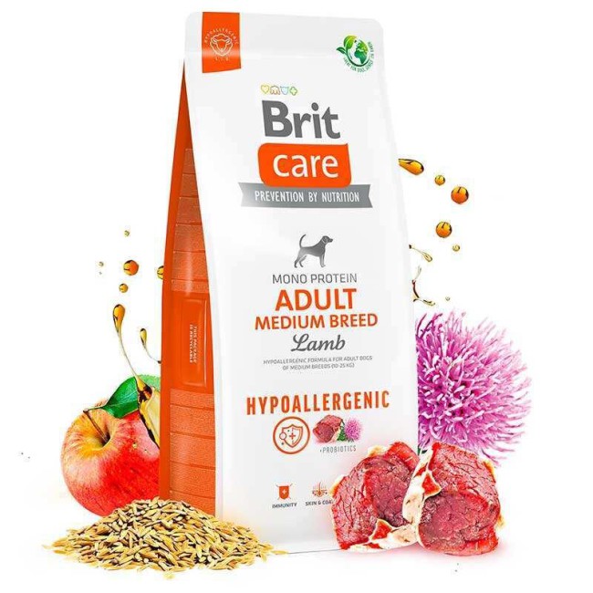 Brit Care Medium Hypoallergenic Breed Lamb 12 кг сухой гипоаллергенный корм для собак средних пород с ягненком