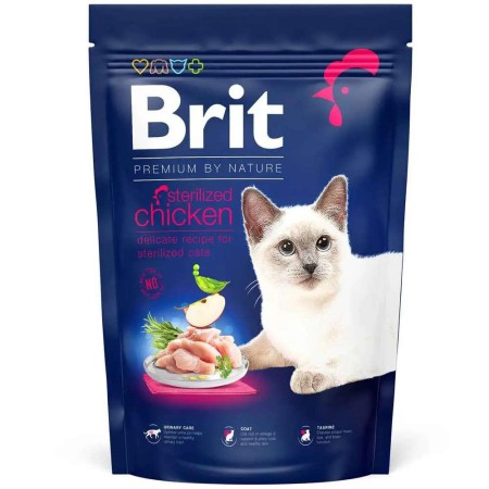 Brit Premium Sterilised Chicken 300 г сухий корм для стерилізованих кішок з куркою