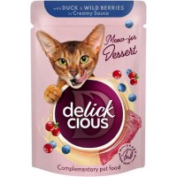 Delickcious (Делішес) пауч Dusk Wild Berries для котів качка лісові ягоди в соусі 80 г