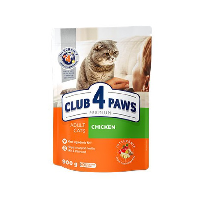 Клуб 4 Лапи Premium Chicken 900 г сухий корм для кішок з куркою