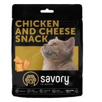 Ласощі для вибагливих котів Savory Snack Chicken and Cheese 180 г (21311)