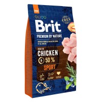 Brit Premium Sport Adult 15 кг сухой корм для активных и спортивных собак с курицей
