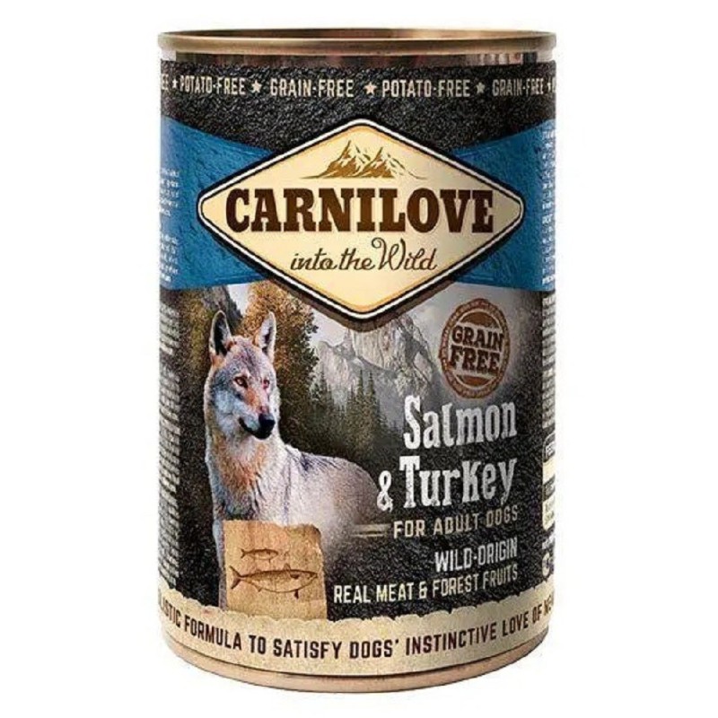 Вологий корм Carnilove Salmon Turkey для собак з лососем та індичкою 400 г (100132)