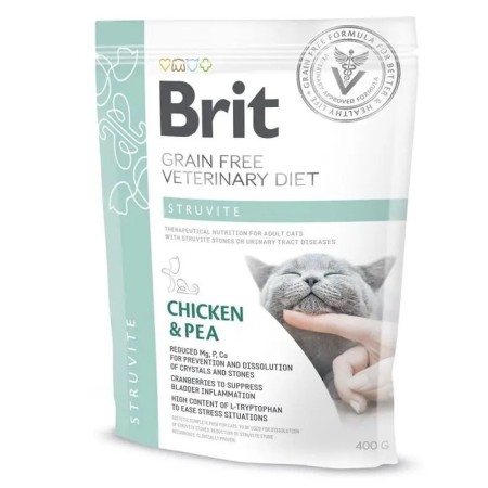 Brit Veterinary Diet Cat Struvite 400 г сухий корм для кішок при сечокам'яній хворобі