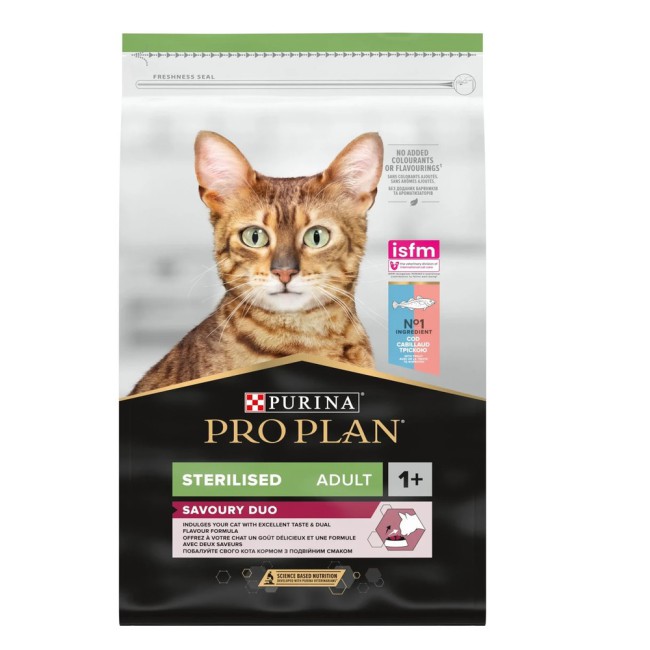 Purina Pro Plan Cat Sterilised Savoury Duo Сod & Тrout із тріскою для стерилізованих кішок 1.5 кг