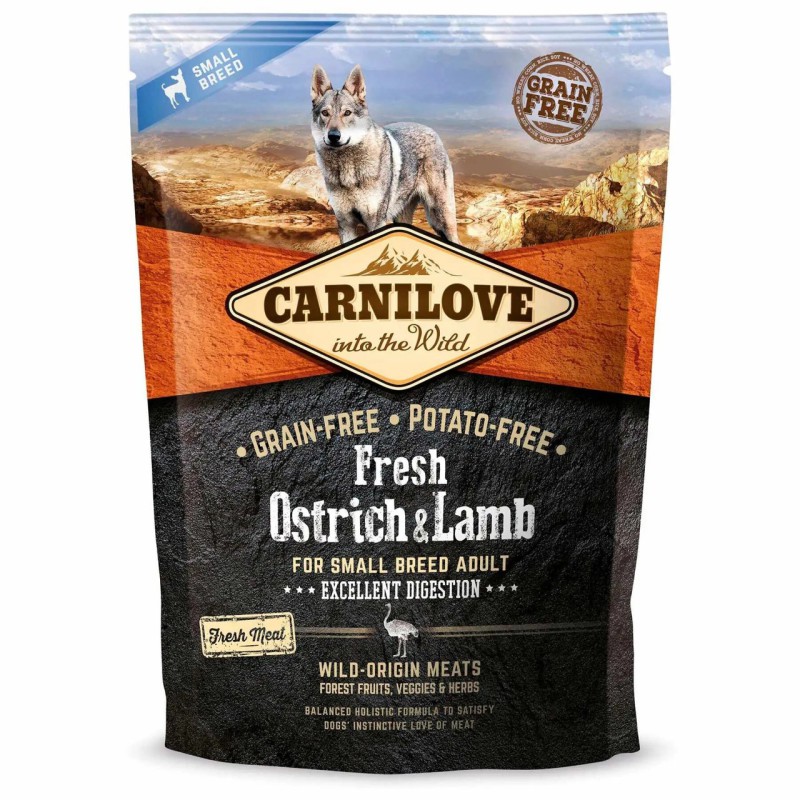 Carnilove Small Breed Ostrich Lamb 1.5 кг сухий корм для собак малих порід з м'ясом страуса та ягняти