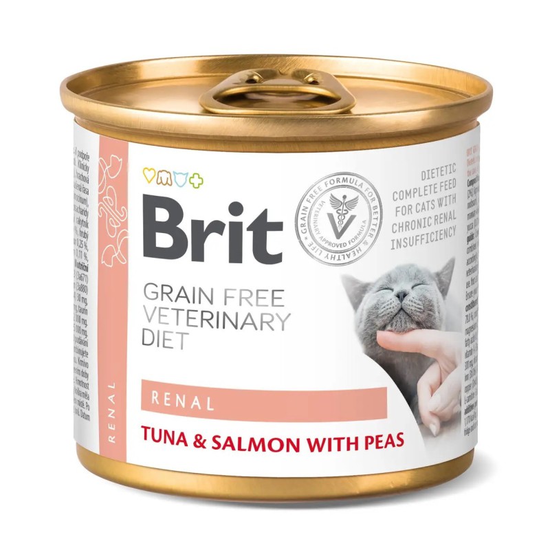 Brit Veterinary Diet Renal Cat Cans 200 г вологий корм для кішок при нирковій недостатності