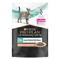 Purina Veterinary Diets EN Gastrointestinal Feline 80 г вологий корм у підливі з лососем для кішок при порушенні травлення