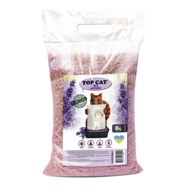Наповнювач для котячого туалету Top Cat Tofu соєвий з ароматом лаванди 6 л