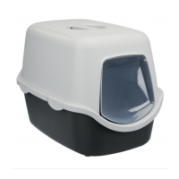 Туалет Trixie Vico Litter Tray для кошек закрытый, 40х40х56 см графитовый/светло-серый