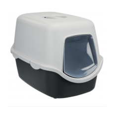 Туалет Trixie Vico Litter Tray для кошек закрытый, 40х40х56 см графитовый/светло-серый